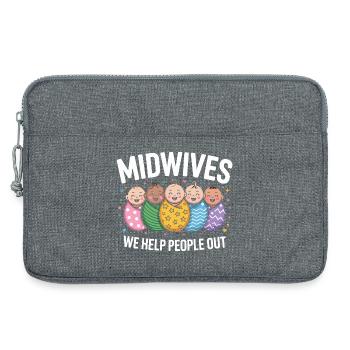 Héros nouveau-nés de l’aide à la sage-femme - Sacoche pour ordinateur portable 13 pouces - gris chiné - Devant