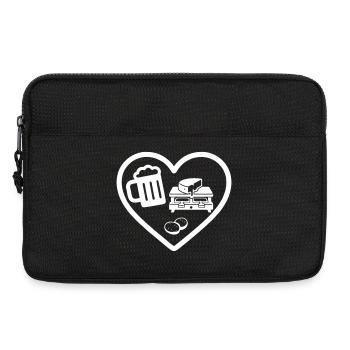 Heart Beer Raclette Humor - Laptoptasche 13" - Schwarz - Vorne