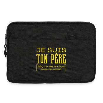 Je suis ton père - humour - Sacoche pour ordinateur portable 13 pouces - noir - Devant