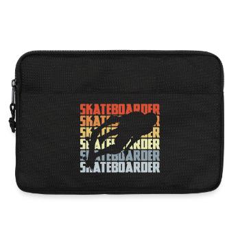 Skateboarder Vintage Look - Laptoptasche 13" - Schwarz - Vorne