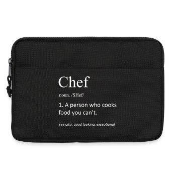 Définition du chef : Fille culinaire drôle Papa - Sacoche pour ordinateur portable 13 pouces - noir - Devant