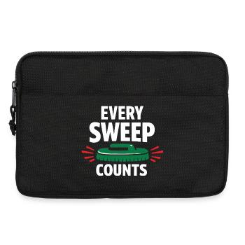 Curling Funny Sweep Hard Broom Cardio - Laptop bag 13" - black - Front