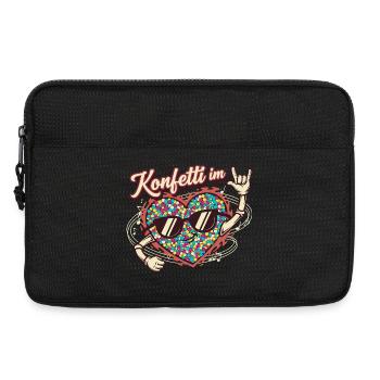 Konfetti im Herzen - Lustiges Geschenk - Laptoptasche 13" - Schwarz - Vorne