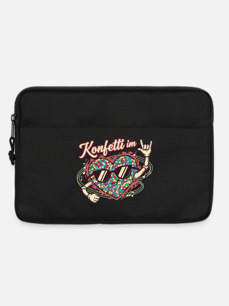 Konfetti im Herzen - Lustiges Geschenk - Laptoptasche 13" - Schwarz