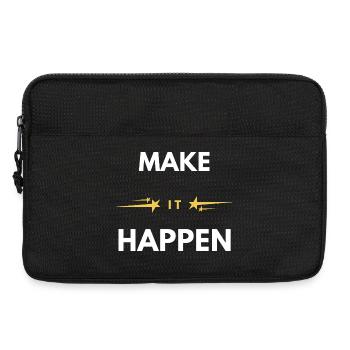 Mach es möglich – minimales motivierendes Zitat - Laptoptasche 13" - Schwarz - Vorne