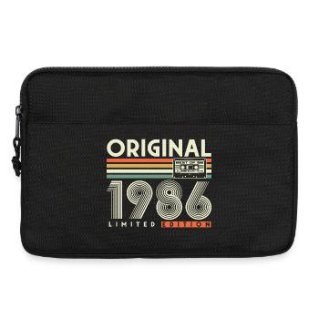 Cadeau rétro vintage pour le 40e anniversaire 1986 - Sacoche pour ordinateur portable 13 pouces - noir - Devant