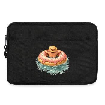Vacances d’été au Donut – Un design de fête sucré - Sacoche pour ordinateur portable 13 pouces - noir - Devant