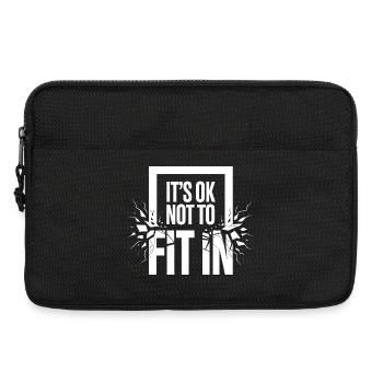 It's Ok Not To Fit In Individualität Motivation - Laptoptasche 13" - Schwarz - Vorne