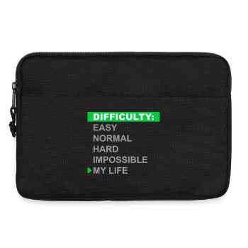 Difficulty Mode – My Life - Laptop bag 13" - black - Front