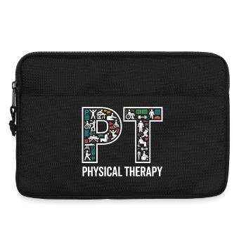 Physiotherapy Mosaic Pictogram - Laptop bag 13" - black - Front