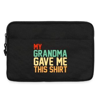 Ma grand-mère m’a donné ce slogan rétro drôle - Sacoche pour ordinateur portable 13 pouces - noir - Devant