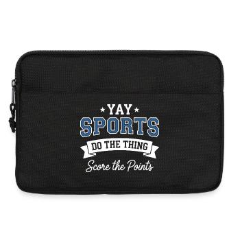 Juhu, Sport macht das Ding und sammelt Punkte - Laptoptasche 13" - Schwarz - Vorne