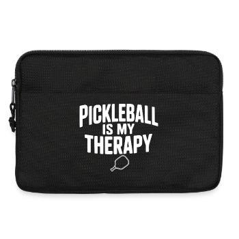 Pickleball ist meine Therapie - Laptoptasche 13" - Schwarz - Vorne