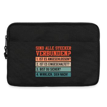Technischer Support SIND ALLE STECKER VERBUNDEN? - Laptoptasche 13" - Schwarz - Vorne