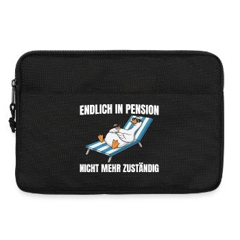 Pensionär Gans - Nicht mehr zuständig Pension - Laptoptasche 13" - Schwarz - Vorne