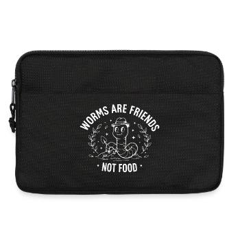 Worms are friends - Laptop bag 13" - black - Front