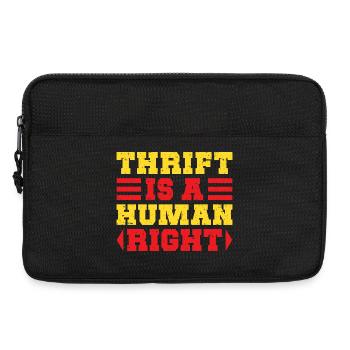 Thrift Shopper Is A Human Right Thrift Store - Laptoptasche 13" - Schwarz - Vorne