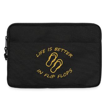 LA VIE EST MEILLEURE EN TONGS - Sacoche pour ordinateur portable 13 pouces - noir - Devant