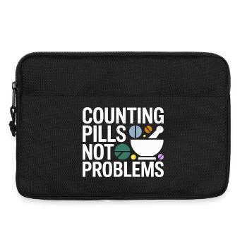 Retail Pharmacist Counting Pills Prescription Care - Laptop bag 13" - black - Front