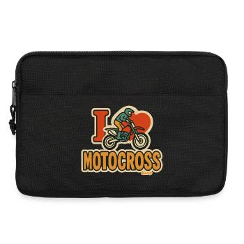 Ich liebe Motocross - Laptoptasche 13" - Schwarz - Vorne