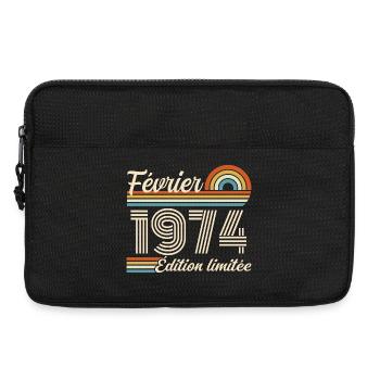 Février 1974 - Sacoche pour ordinateur portable 13 pouces - noir - Devant