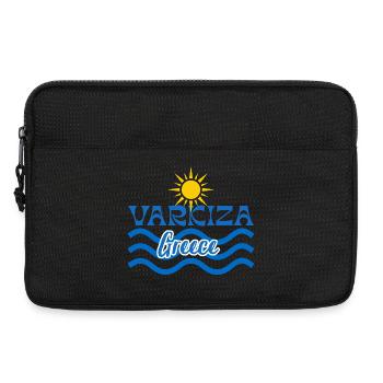 Varkiza Sonnen- und Meereswellen-Logo - Laptoptasche 13" - Schwarz - Vorne