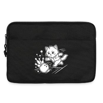 Bowling Kawaii Cat - Sacoche pour ordinateur portable 13 pouces - noir - Devant