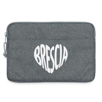 Brescia, Italie Forme du cœur - Sacoche pour ordinateur portable 13 pouces - gris chiné - Devant