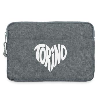 Turin, Torino Herz Design - Laptoptasche 13" - Grau meliert - Vorne