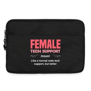 Tech Support Frau Definition IT Admin Computer - Laptoptasche 13" - Schwarz - Vorne