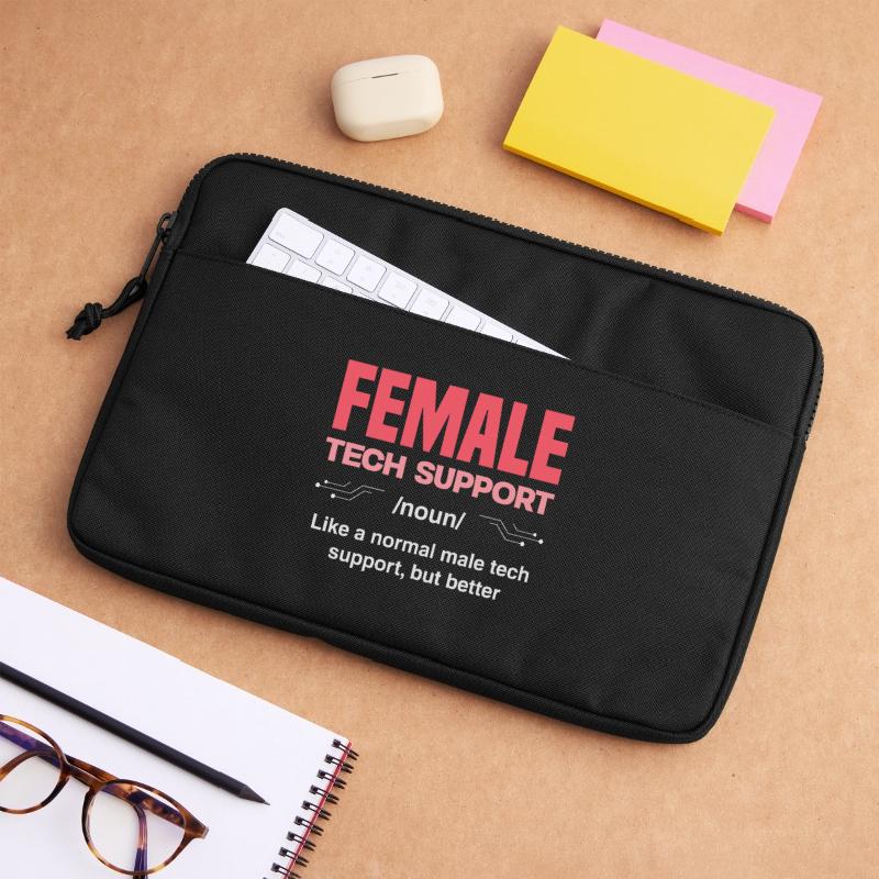 Tech Support Frau Definition IT Admin Computer Laptoptasche 13"