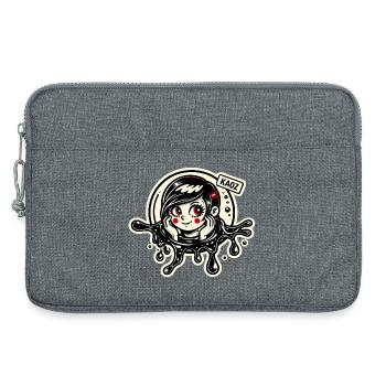 Kawaii Ink Splash Girl - Laptop bag 13" - heather grey - Front