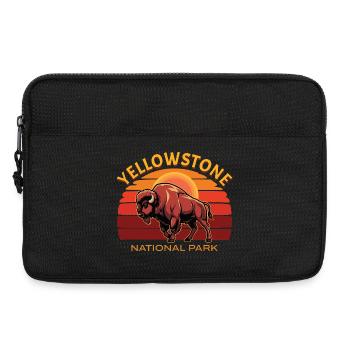 Yellowstone-Nationalpark Büffelbisons - Laptoptasche 13" - Schwarz - Vorne