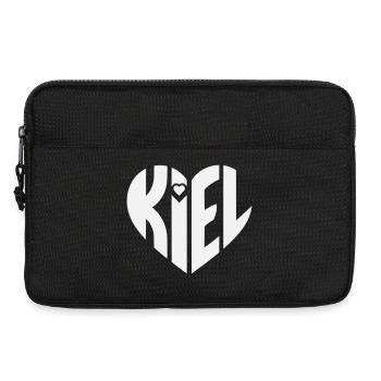 Kiel Herz Typografie - Laptoptasche 13" - Schwarz - Vorne