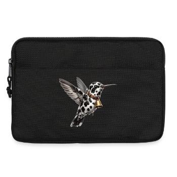 Motif drôle de colibri et de vache colibri - Sacoche pour ordinateur portable 13 pouces - noir - Devant