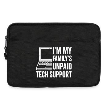 Family's Unpaid Tech Support Humor Design - Laptop bag 13" - black - Front