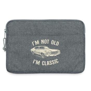 Je ne suis pas vieux, je suis un papa de voitures classiques Humour - Sacoche pour ordinateur portable 13 pouces - gris chiné - Devant