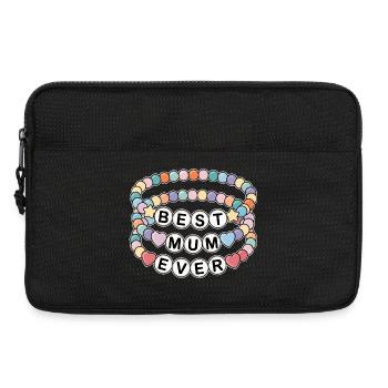 Beste Mama Ever - Perlenkette für Muttertag - Laptoptasche 13" - Schwarz - Vorne