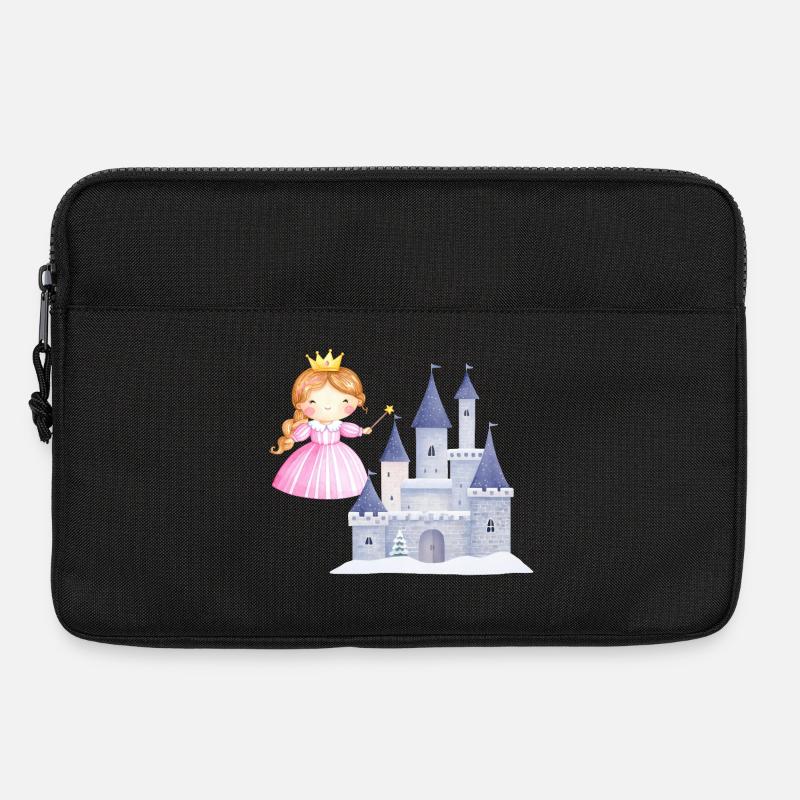 Prinzessin vor Schneeschloss - Laptoptasche 13" - Schwarz