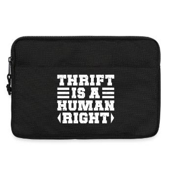 Thrift Shop Is A Human Right Love Thrifting - Laptop bag 13" - black - Front