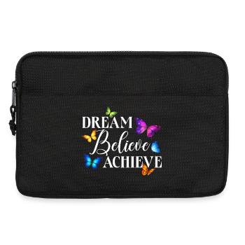Jardin inspirant des papillons monarques - Sacoche pour ordinateur portable 13 pouces - noir - Devant