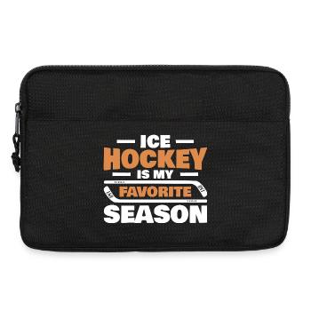 Eishockey Ist Meine Lieblingssaison - Laptoptasche 13" - Schwarz - Vorne