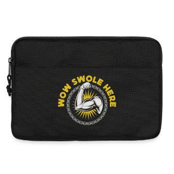 Motivation fitness Bodybuilder Wow Swole ici - Sacoche pour ordinateur portable 13 pouces - noir - Devant