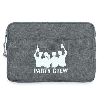 Party Crew Silhouette with Cheers - Laptop bag 13" - heather grey - Front