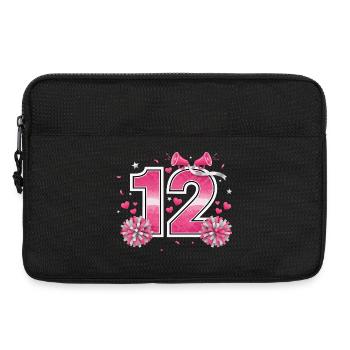 12 Birthday Cheerleader Girl - Laptop bag 13" - black - Front