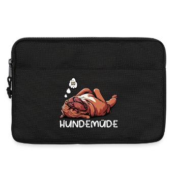 Hundemüde Bordeaux Dogge Bordeauxs Bordeaux Doggen - Laptoptasche 13" - Schwarz - Vorne