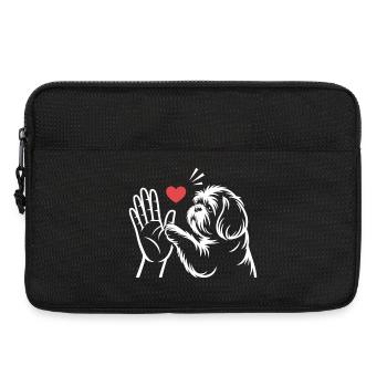 Dog High Five Shirt Funny Dog Love - Laptop bag 13" - black - Front