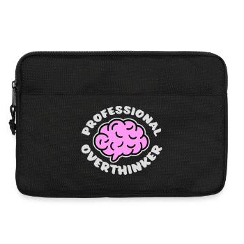 Professional Overthinker Lustig Grübeln Angst Logo - Laptoptasche 13" - Schwarz - Vorne