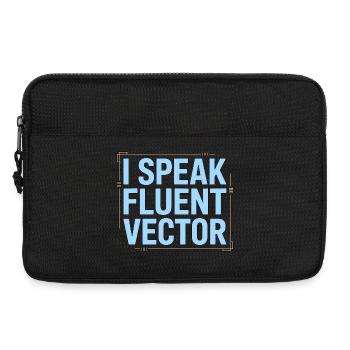 Logo Designer I Speak Fluent Vector Graphic Artist - Laptoptasche 13" - Schwarz - Vorne
