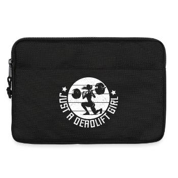 Powerlifting Bodybuilder Deadlift Girl Gym Gift - Laptoptasche 13" - Schwarz - Vorne